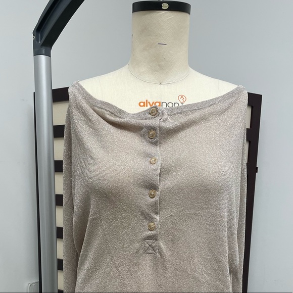 All Saints Lurex Sheer Knit Dress - Picture 8 of 8